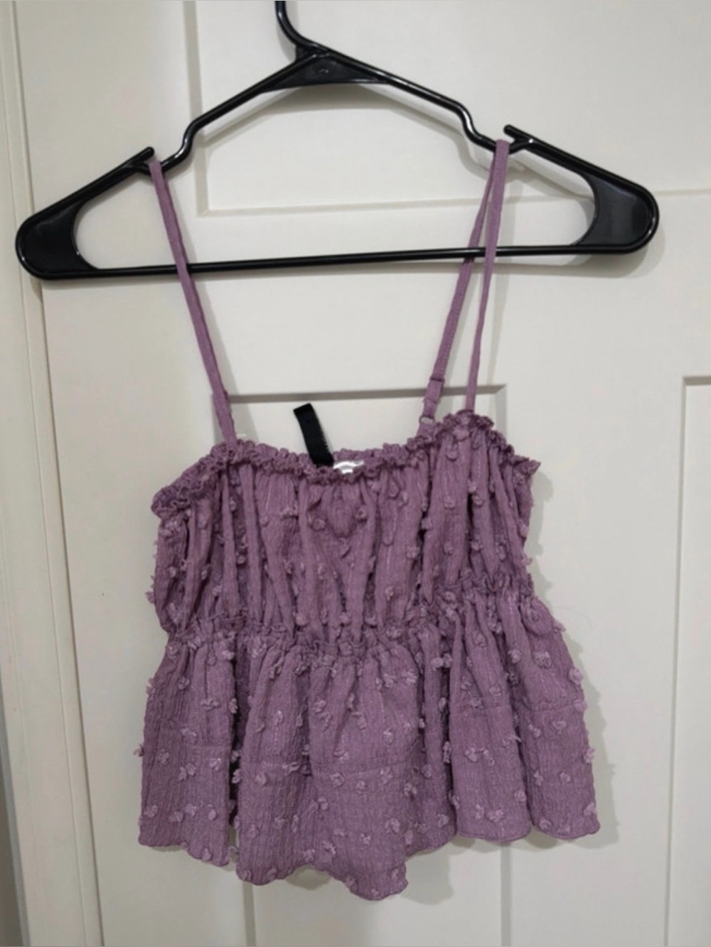Girls Mauve Spaghetti-Strap Peplum Tank Dress